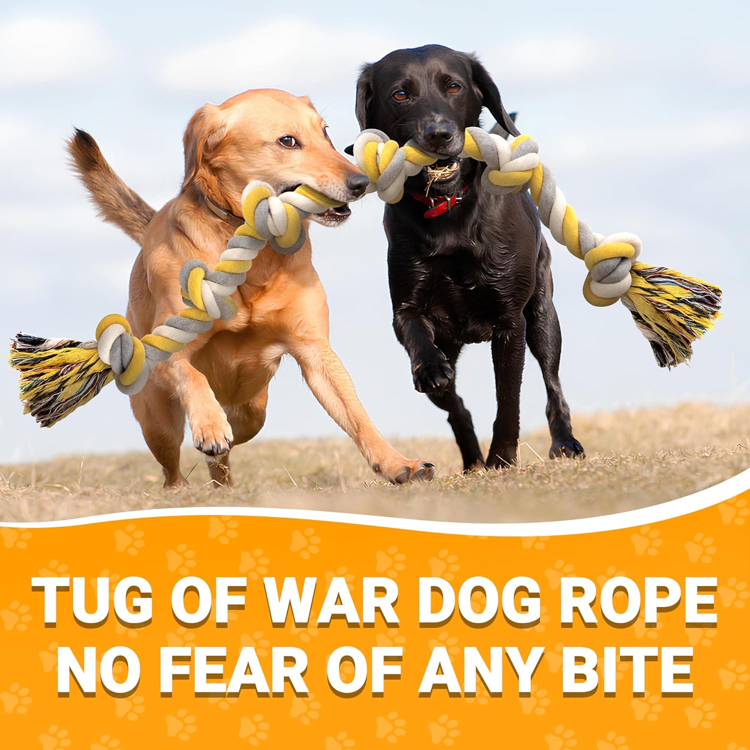 Dog Rope Toy for Large Dogs Aggressive Chewers 40in Long Heavy Duty Rope Toy Almost Indestructible Dog Tug Toy Puppy Cotton