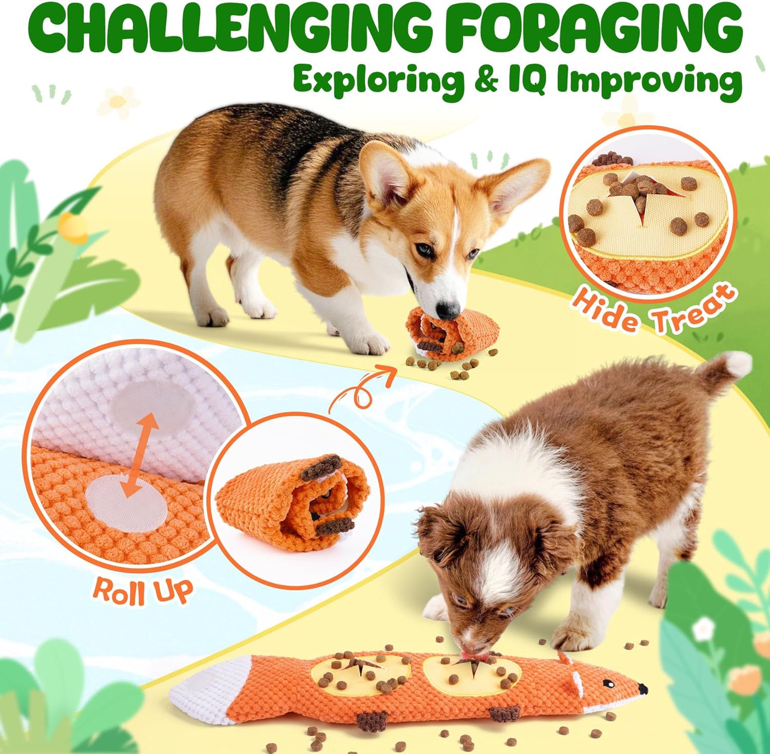 Dog Toys for Aggressive Chewers, 2 Pack No Stuffing Interactive Dog Toys for Boredom and Teething, Squeaky Chew Toy for Small, Medium Breed to Keep Them Busy